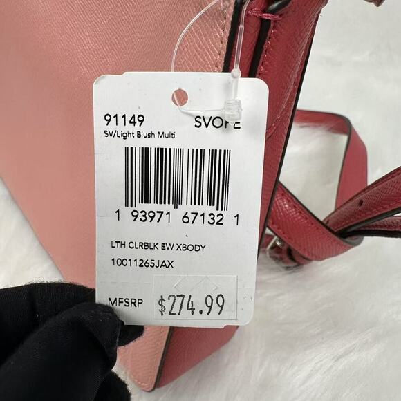 Coach Gallery File Bag Colorblock Crossbody Light Blush Multi Leather 91149 NWT - Picture 5 of 12